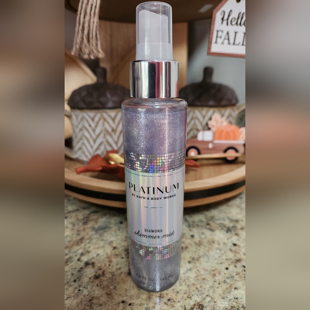 NWT Bath and Body Works "Platinum" Diamond Shimmer Mist 4.9oz
